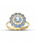 Women's Flower Ring in 18-Karat Gold