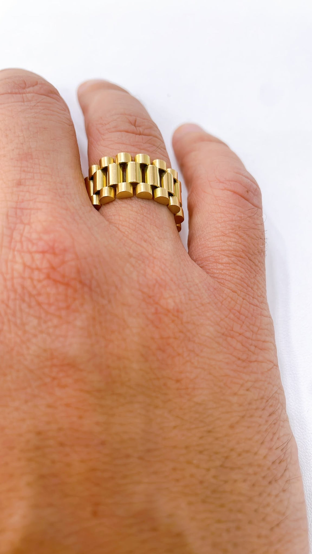 18K Gold Strap-Model Ring | Men’s