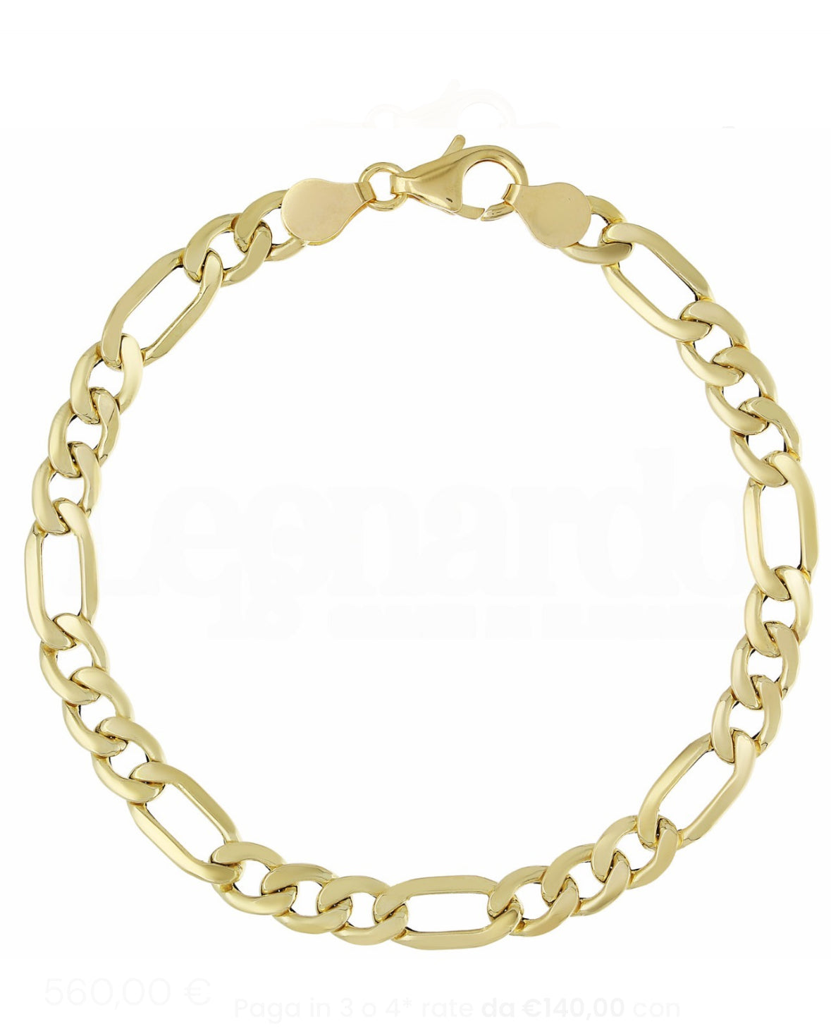 Alternating Cuban Link Bracelet in 18-Karat Gold