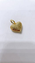 18K Gold Cuore Medio Versione Satinata Pendant