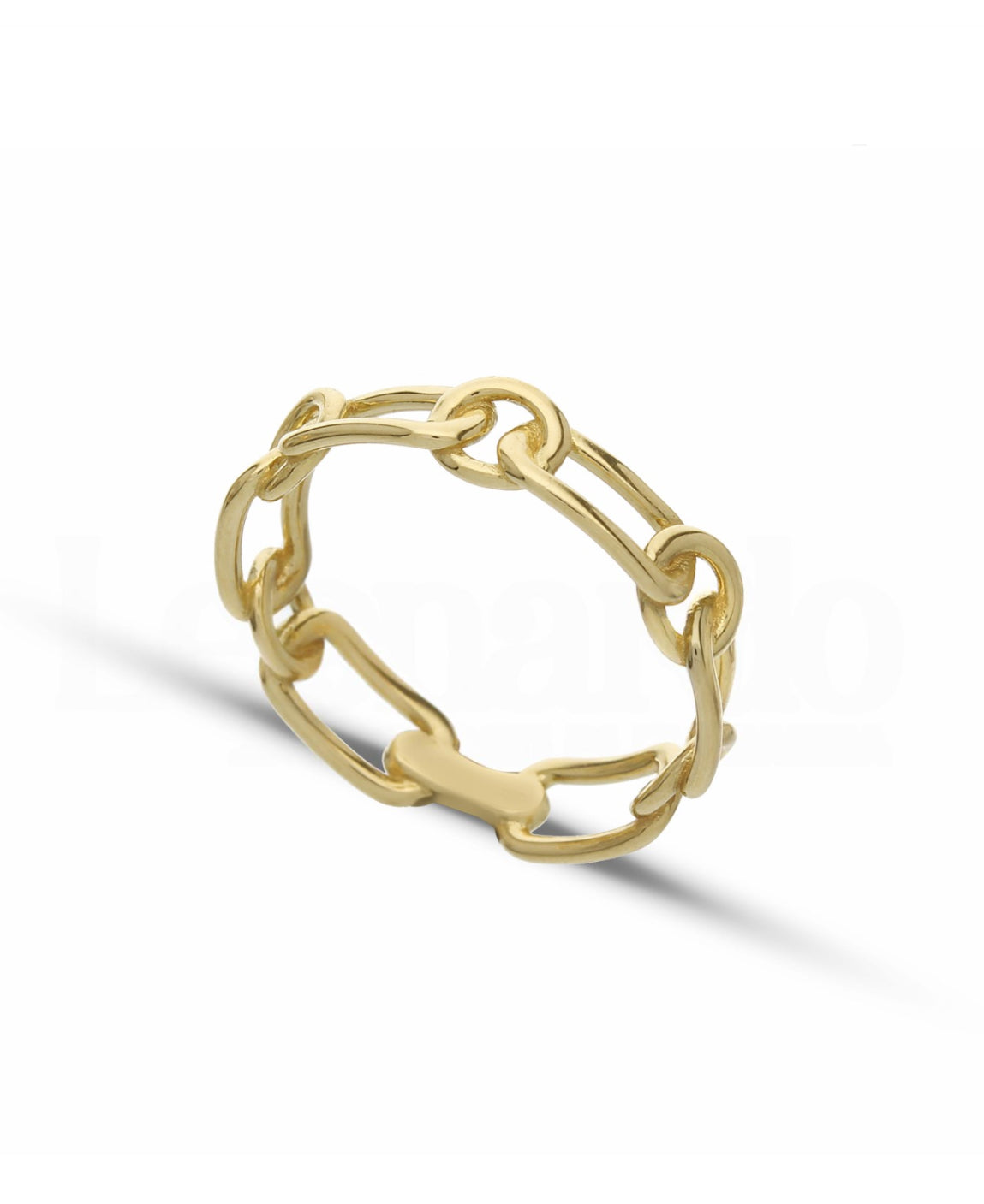 Women's Alternating Chain Ring – Colorful Collection in 18-Karat Gold