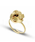 Women's Knot Ring with Greek Key in 18-Karat Two-Tone Gold