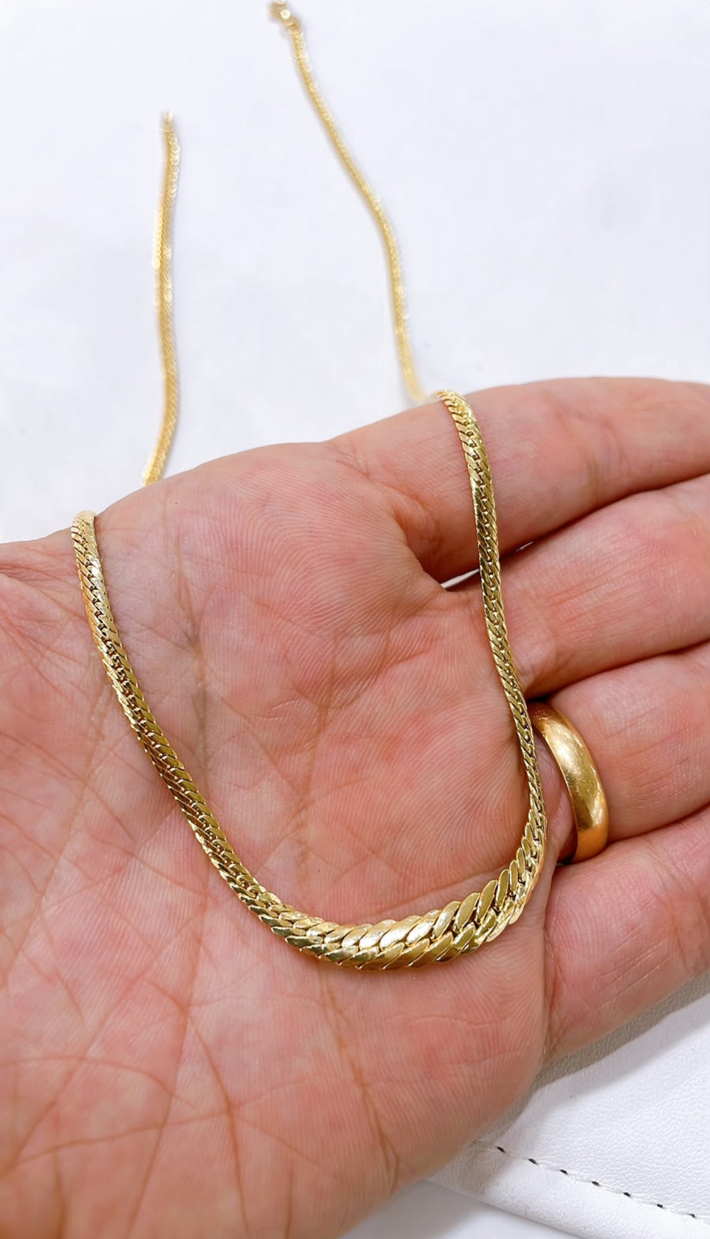 Radko-Panzerkette mit Breitenverlauf aus 18 Karat Gelbgold