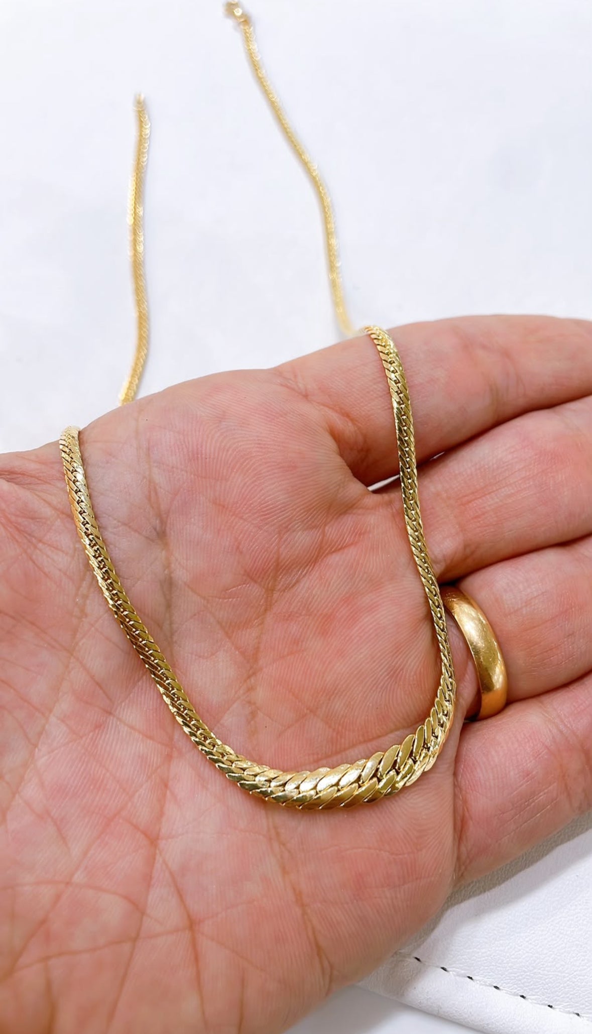 Radko-Panzerkette mit Breitenverlauf aus 18 Karat Gelbgold