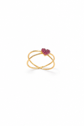 Double-Band Heart Ring in 18-Karat Gold