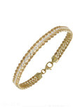 Double-Row Pavé Tennis Bracelet in 18-Karat Gold
