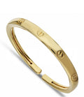 Women's Rigid Electroformed Twist Bracelet in 18-Karat Gold