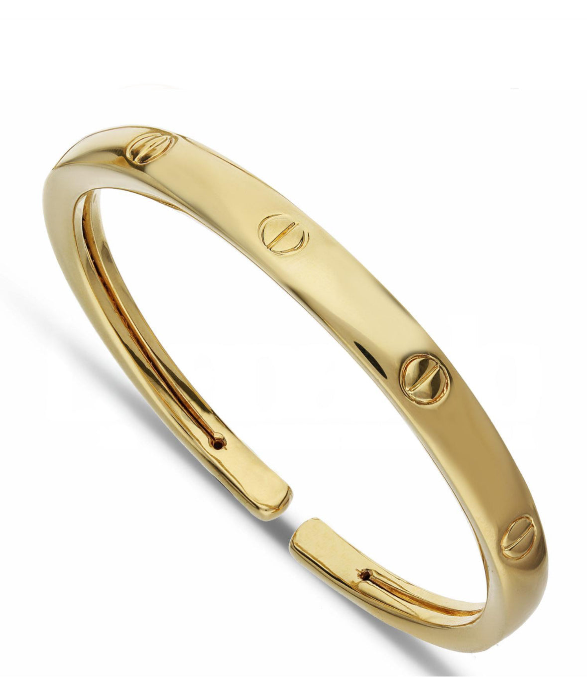 Women's Rigid Electroformed Twist Bracelet in 18-Karat Gold
