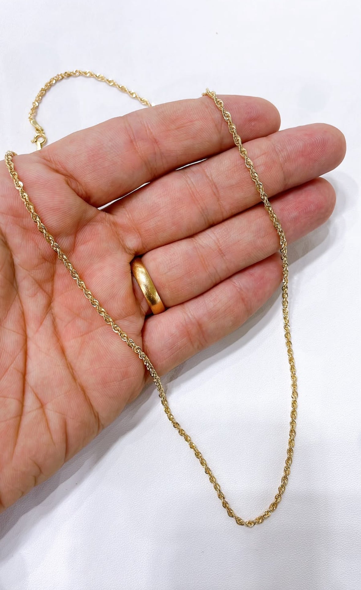 18K Gold Funetta Chain Necklace