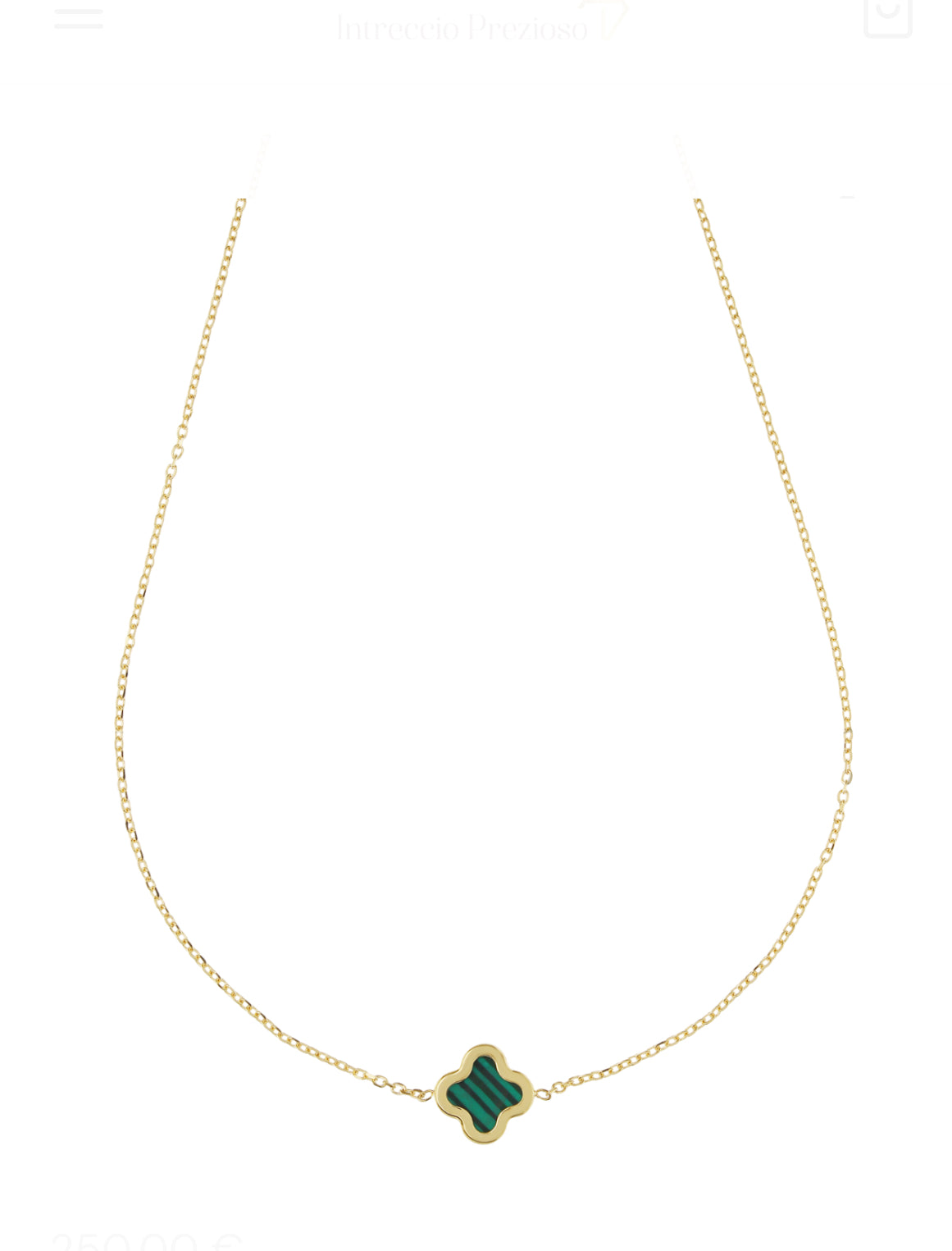 Women's Malachite Four-Leaf Clover Necklace in 18-Karat Gold