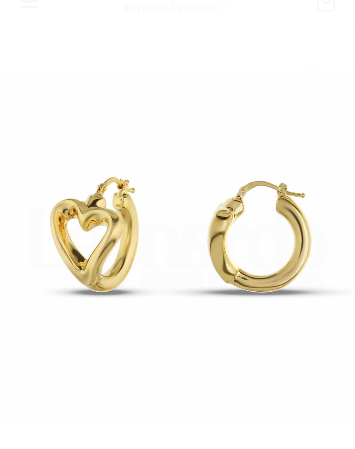 Women's Electroformed Heart Hoop Earrings in 18-Karat Gold