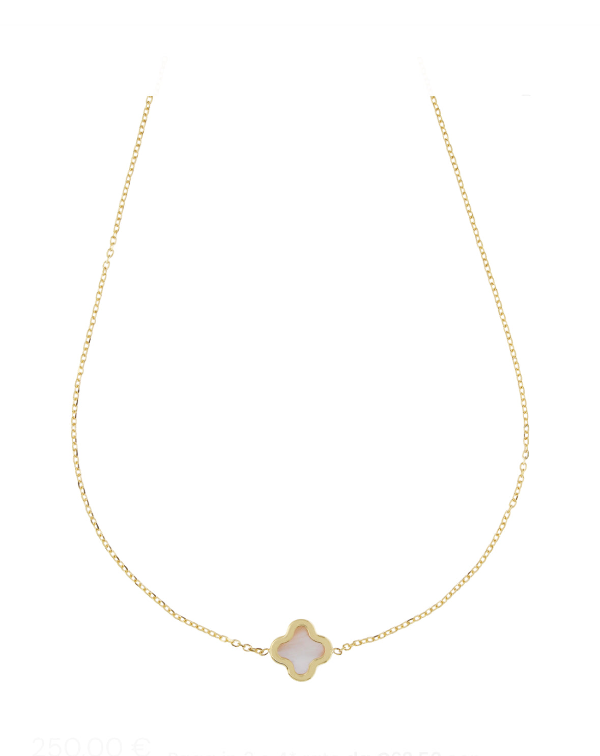 Women's Mother-of-Pearl Four-Leaf Clover Necklace in 18-Karat Gold