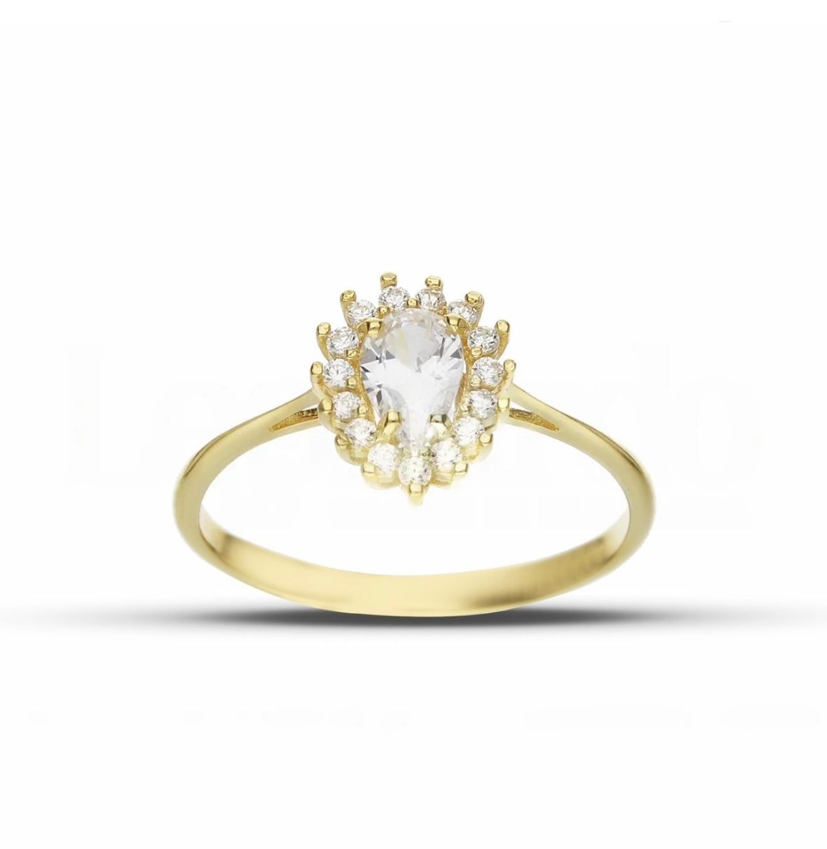 Women's Kate Ring with Colored Stone in 18-Karat Gold