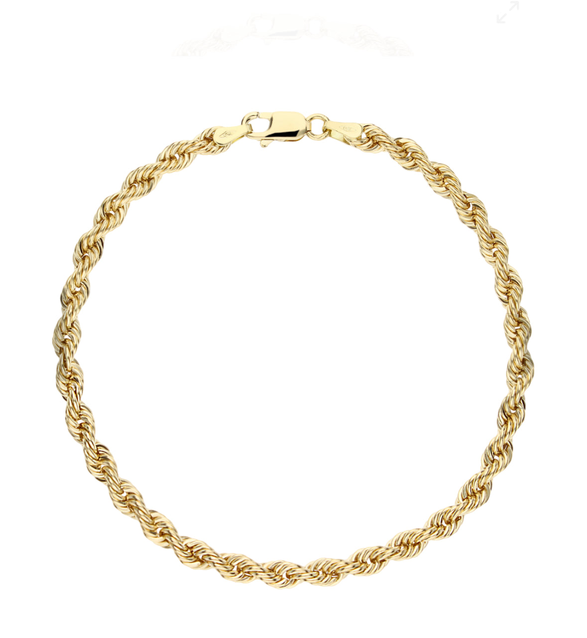 Laser Cord Bracelet in 18-Karat Gold