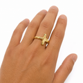 Sacred Cross Ring – 18K Gold