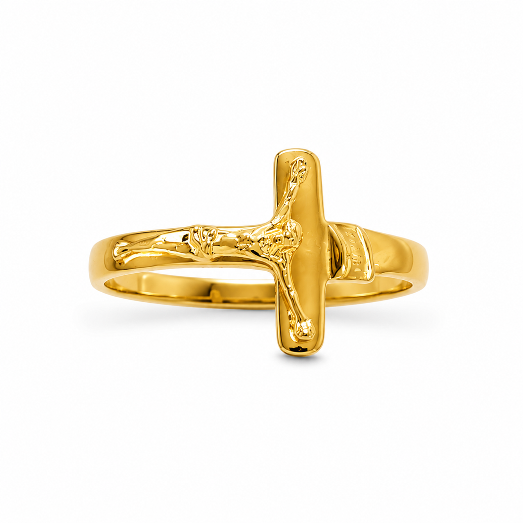Sacred Cross Ring – 18K Gold
