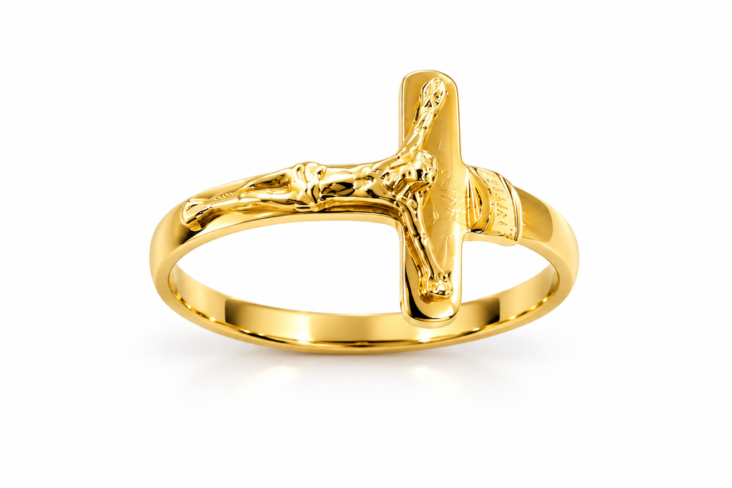 Sacred Cross Ring – 18K Gold