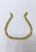 Tiger-Eye-Gliederarmband aus 18 Karat Gelbgold