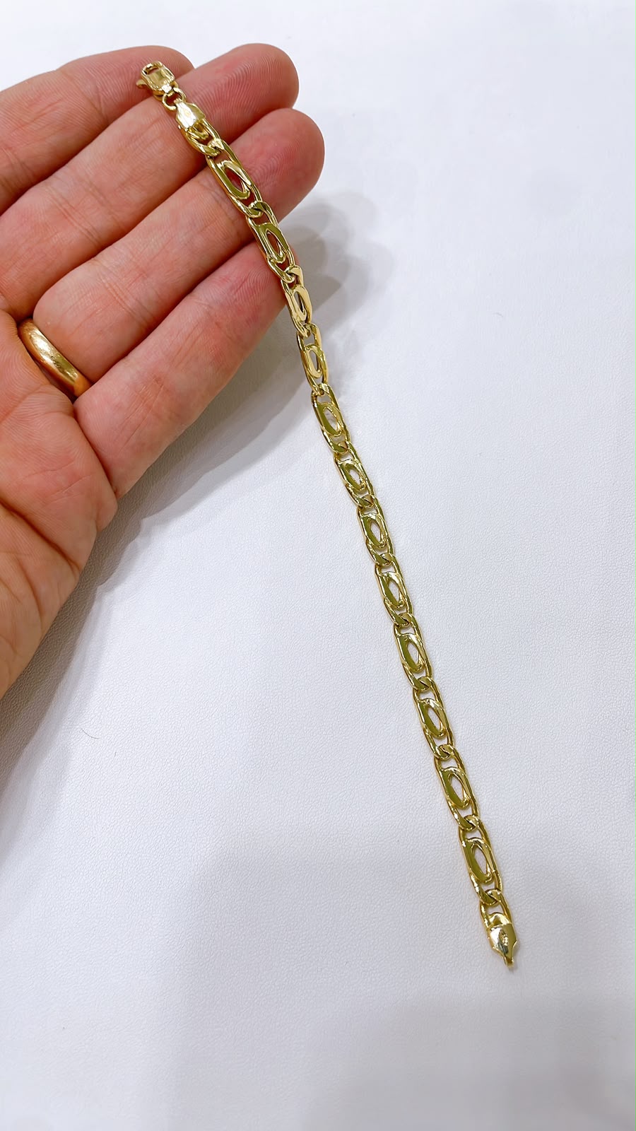 Tiger-Eye-Gliederarmband aus 18 Karat Gelbgold