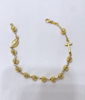 Rosenkranz-Armband mit diamantierten Kugeln aus 18 Karat Gold