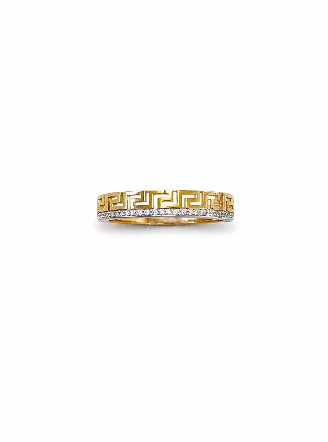 Greek Key Band Ring in 18-Karat Gold