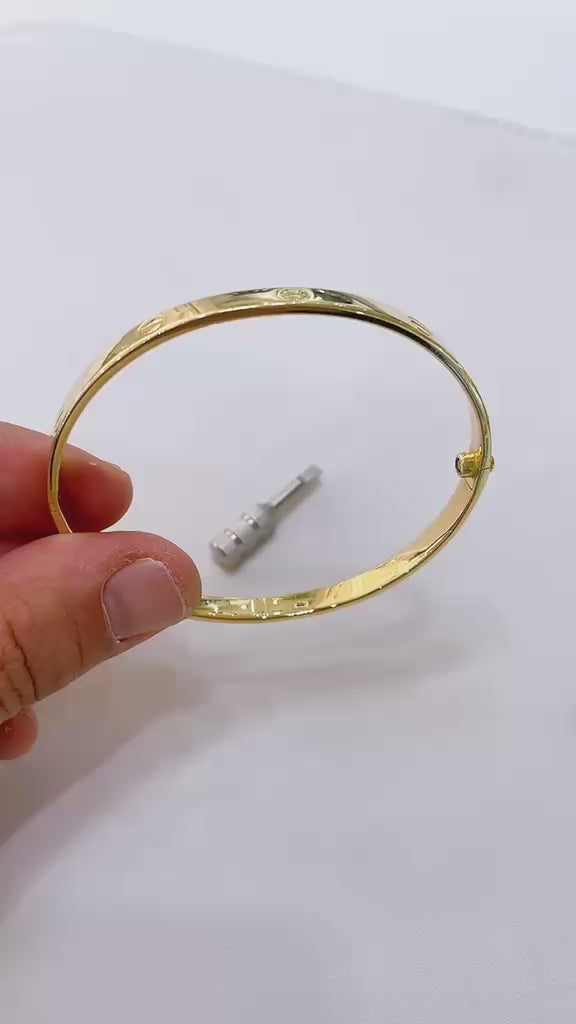 Bracciale rigido a vite in oro 18K